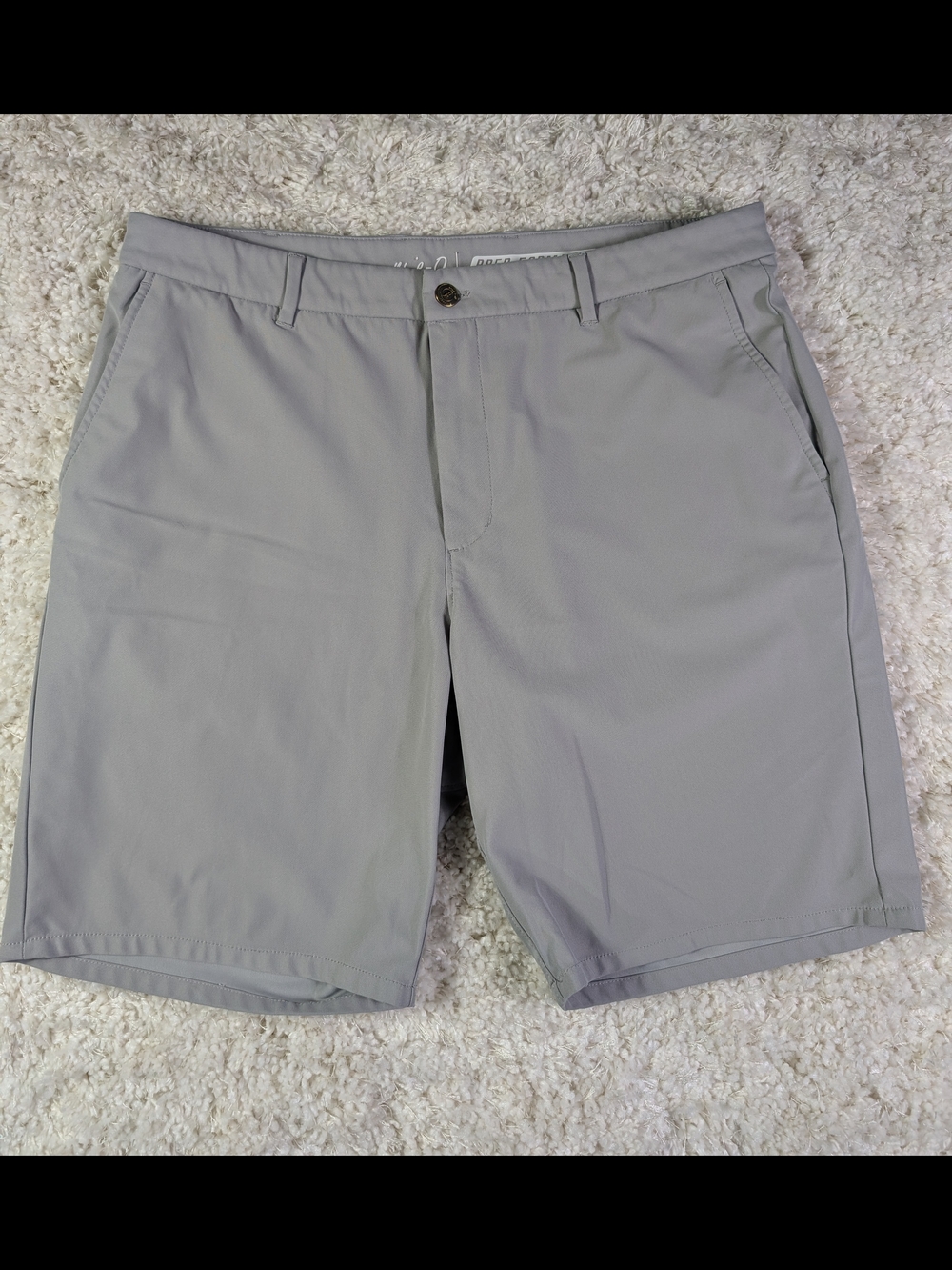 johnnie-O Men's Flat-Front Shorts - Light Gray